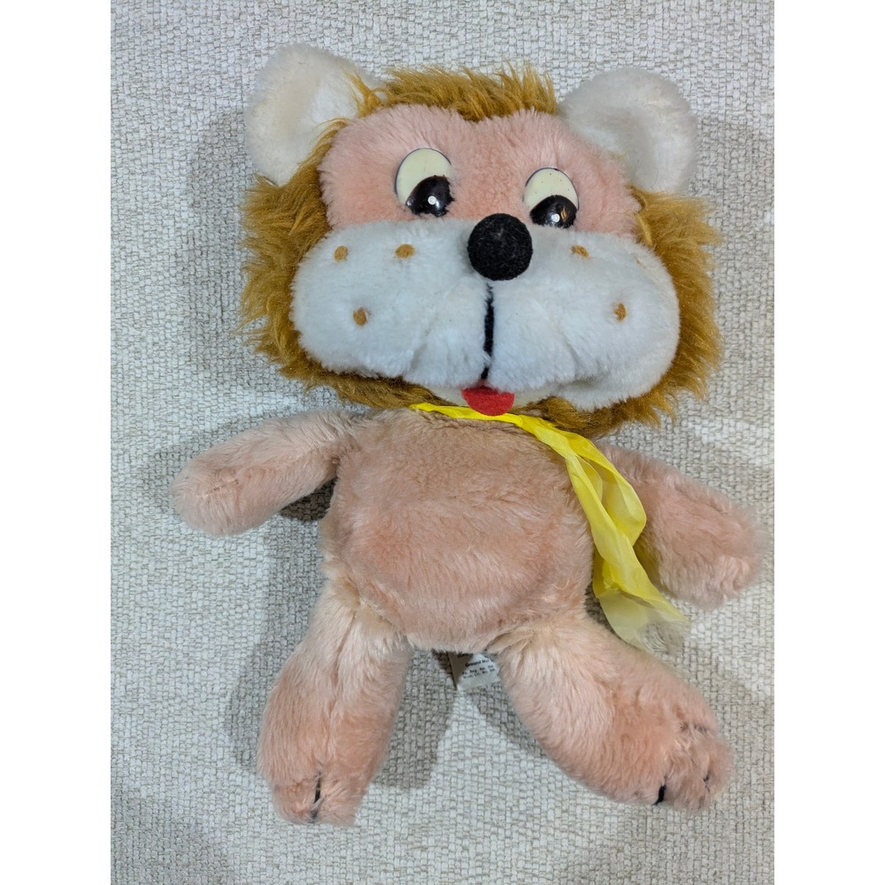 Vintage 1977 Russ Berrie Leroy Lion Plush 902 Tan Brown‎ Stuffed Animal Toy